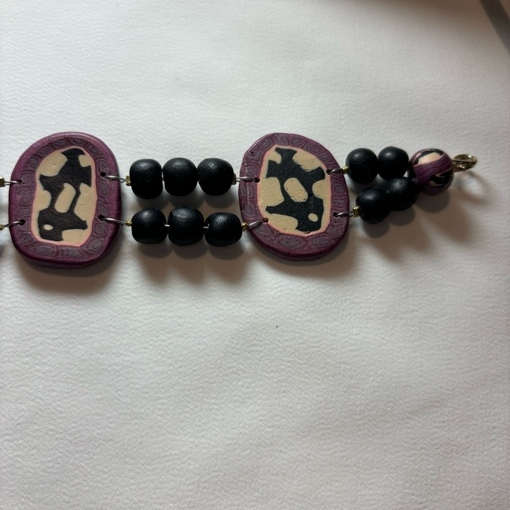 OFF THE BEAD’N PATH Bracelet Handcrafted Clay Jewelry By Jace Ford NEW WITH TAG - Picture 5 of 7